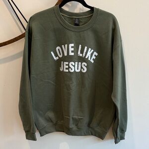 Love Like Jesus Olive Crewneck